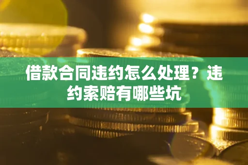 武汉借款合同违约怎么处理？违约索赔有哪些坑