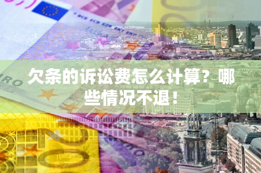 武汉欠条的诉讼费怎么计算？哪些情况不退！