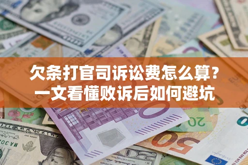 武汉欠条打官司诉讼费怎么算？一文看懂败诉后如何避坑