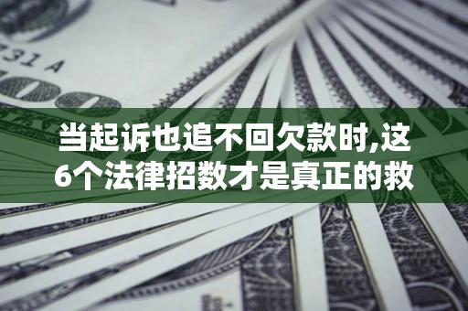 武汉当起诉也追不回欠款时,这6个法律招数才是真正的救命稻草