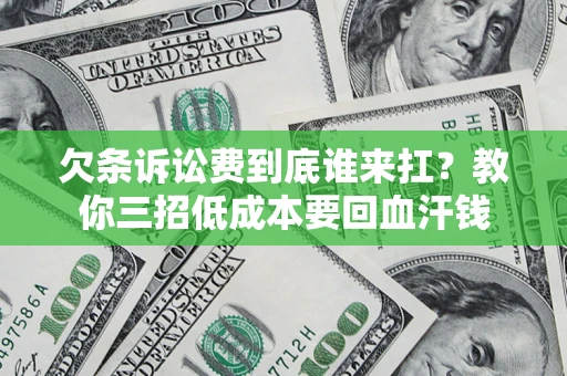武汉欠条诉讼费到底谁来扛？教你三招低成本要回血汗钱